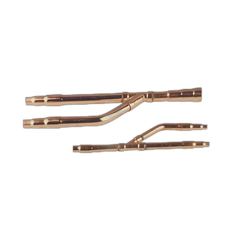 How are the copper branch pipes of air conditioner accessories processed?